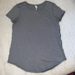 lululemon black&white striped love crew size 4